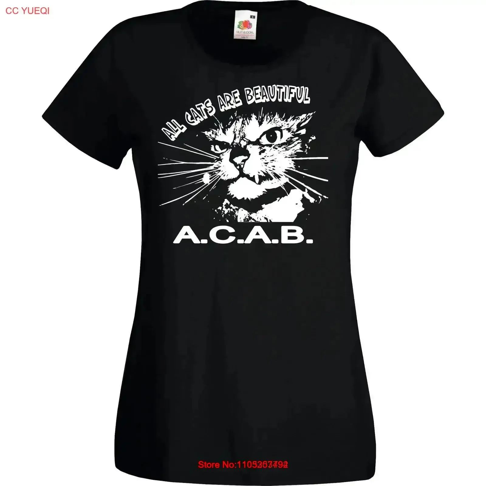 ALLE KATZEN SIND WUNDERSCHÖN Mädchen-T-Shirt XS XXL Punk Oi Skinhead Rock Girly Fun Vintage Washed Atmungsaktives Grafik-T-Shirt