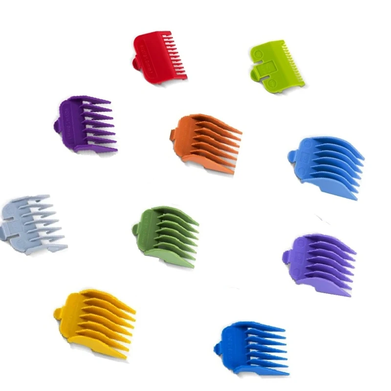 10PCS 1.5mm-25mm Hair Clipper Limit Comb Guide Attachment Set For Wahl/kemei/VGR/wmark Hair Clipper shaver Haircut Accessories