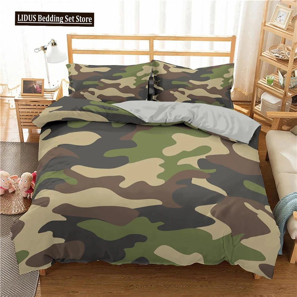 

Camouflage Bedding Set Boy Teen Kids Abstract Duvet Cover With Pillowcase King Queen Twin Size Polyester Comforter Cover 2/3Pcs