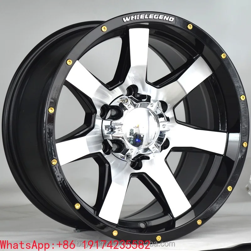 

F89LGS06 15x8 16x8 6x139.7 Black Machine Face Boyida Wheels Truck off Road Alloy Wheels