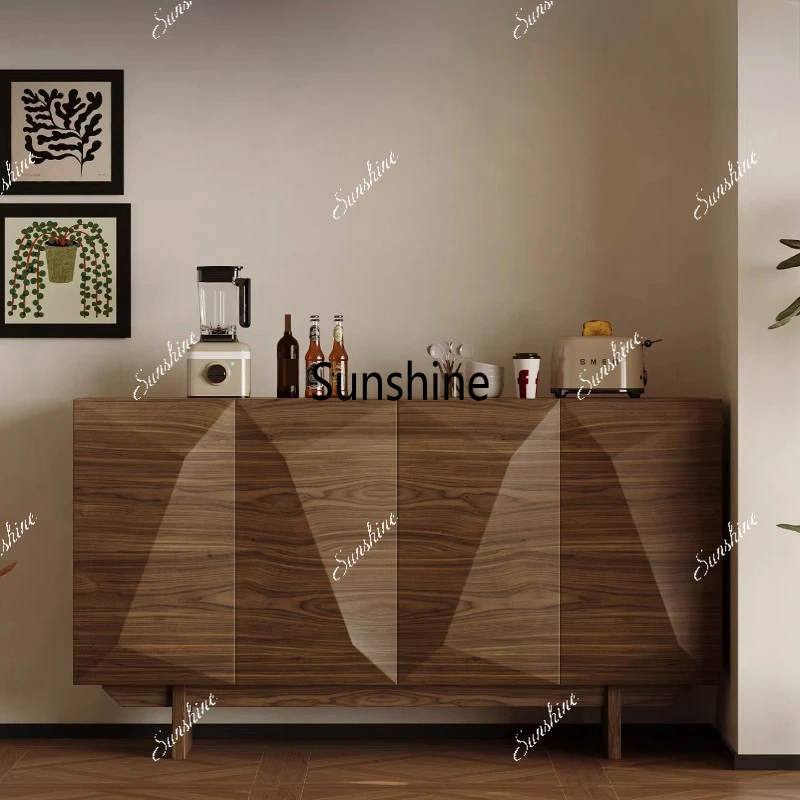 

Solid wood dining side cabinet integrated locker against the wall Middle antique living room entrance cabinet