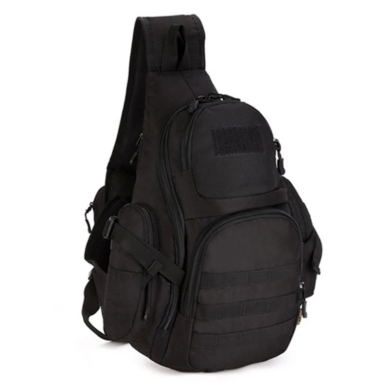 Large Capacity Tactical Sling Backpack Waterproof Nylon Crossbody Bag MOLLE Shoulder Pack for Outdoor Hiking Camping Travel