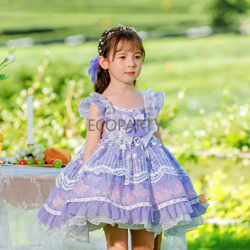 Hot 2023 New Summer New High Quality Children's Wear Girls' Lace Lace Chiffon Poncho Skirt Children's Lolita Skirt Kids Clothes