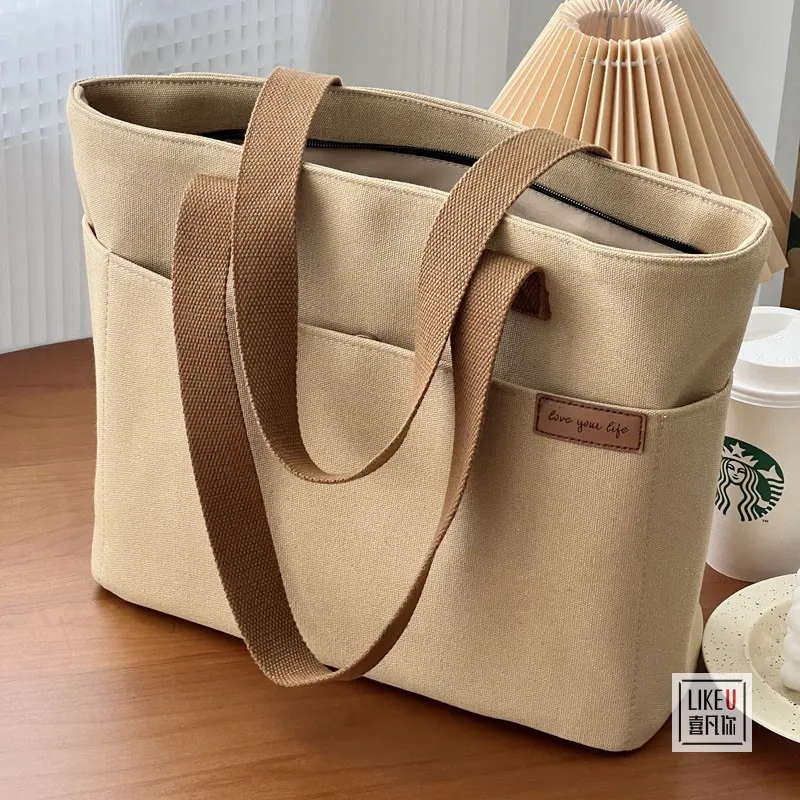 Japanese Original Handbag Women 2024 New Canvas Bags Ladies Shoulder Bag Large-capacity Purses and Handbags Laptop Book Tote Bag