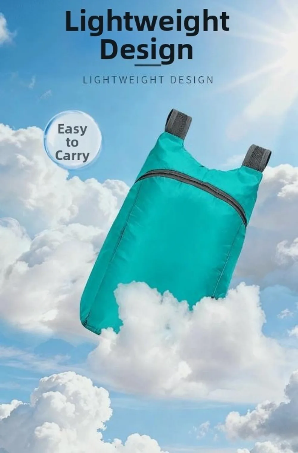 Hochwertiger, verstaubarer 20-Liter-Rucksack, leicht, ultraleicht, praktischer Reise-Tagesrucksack, faltbare Outdoor-Tasche für Männer und Frauen – Detail 3