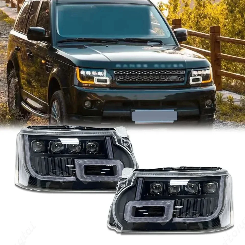 

Headlight Assembly For 2010-2011 2012 2013 Land Rover Range Rover Sport HSE Sport GT LED headlights, day lights turn signals