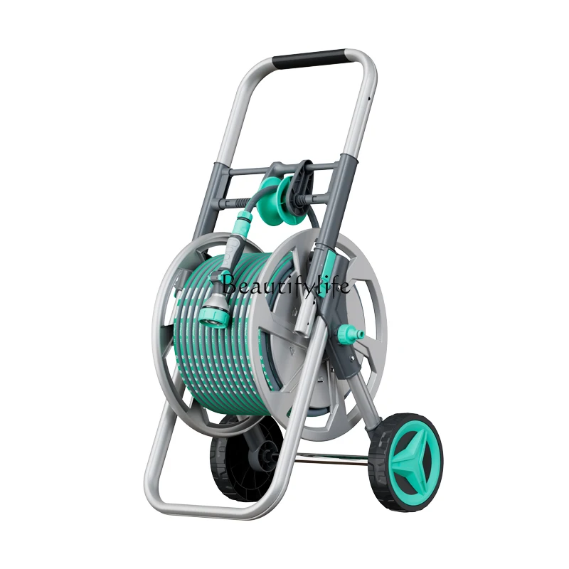 Rewinder, garden hose, watering flower artifact, watering car wash, automatic tube discharge special storage rack