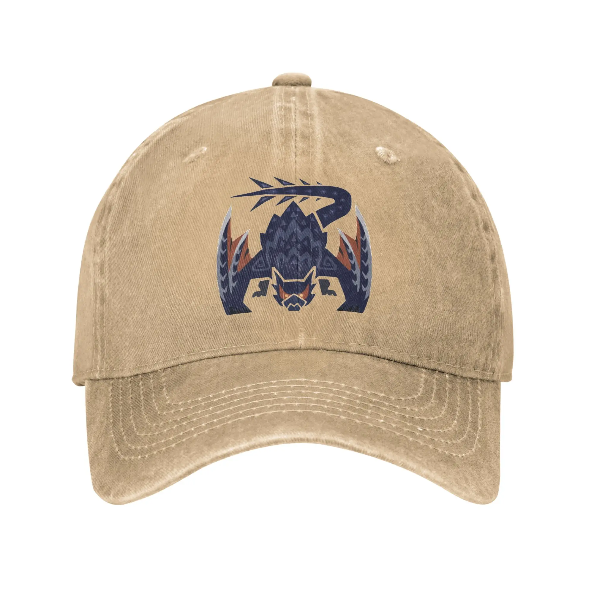 Fashion Nargacuga Monster Hunter Baseball Caps Unisex Distressed Denim Washed Headwear  Outdoor Summer Adjustable Fit Caps Hat
