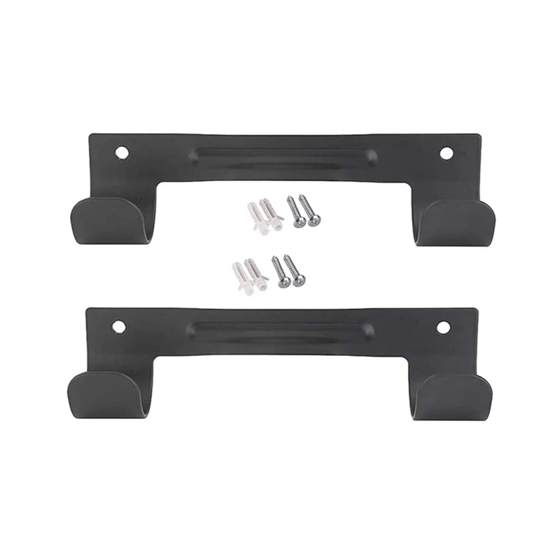 [N84R] 2Pack Ironing Board Hanger,Wall Mounted Ironing Board Holder for Laundry Rooms (Black)