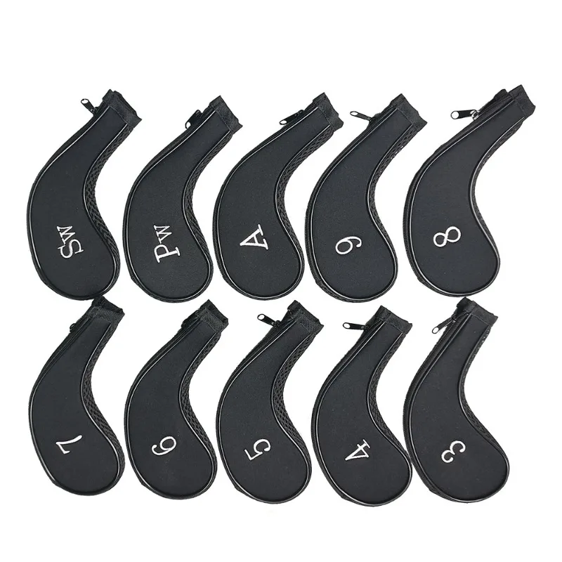Picture 3: 10pcs Golf Club Head Covers Set Zipper Headcovers For Golf Clubs Iron Covers Accessories Cover Entertainment