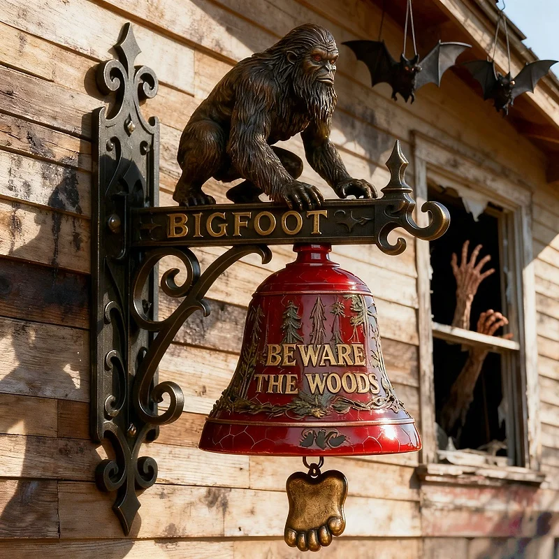 Bigfoot Ape Doorbell No Battery Resin Doorbell Suitable for Indoor and Outdoor Halloween Decoration Door Corridor Decoration