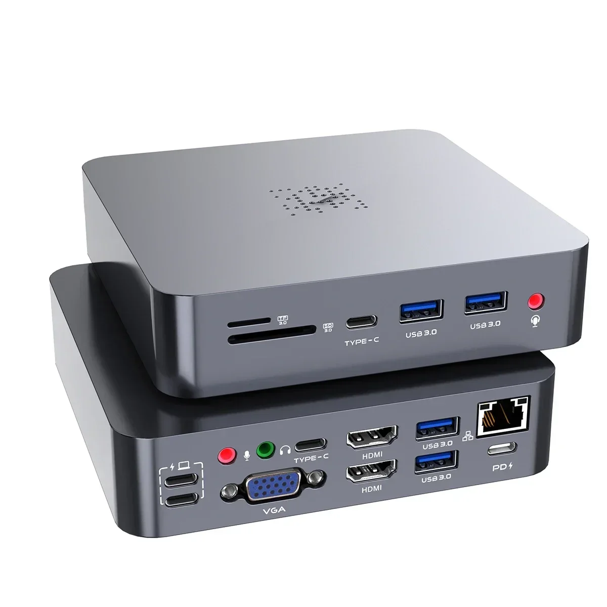 

2024 top sale 18 IN 1 Dual HDMI DP RJ45 4K Display Multiport USB C Hub type-c Docking Station