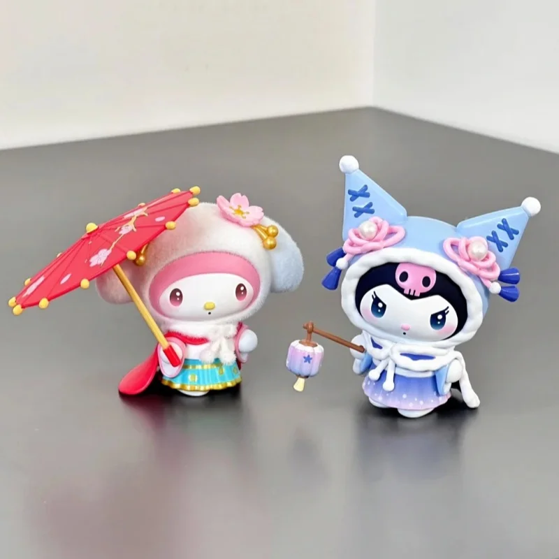 

Sanrio Four Seasons Huafu Series украшения фигурка куклы Kuromi My Melody слепая коробка аниме кукла модель орнамент игрушка подарок на день рождения