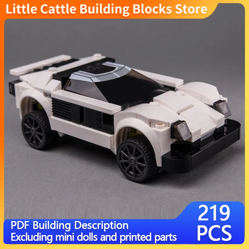 City Car Model MOC Building Bricks Rally Modified Racing Car Modular Technology Children Holiday Gifts Assemble Toys Suit