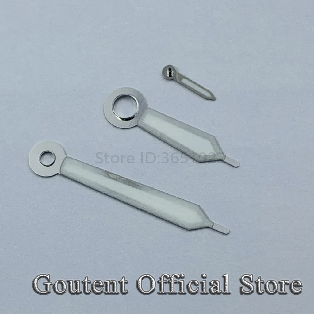 ساعة Goutent باللون الأسود والذهبي والفضي عقارب خضراء مضيئة تناسب 6497,6498 حركة ST3600 / ST3620 #4