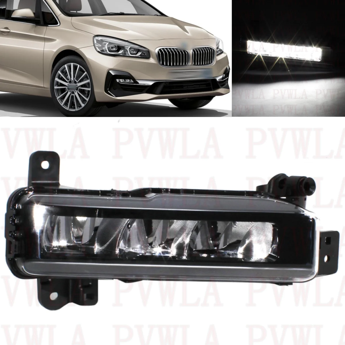 

For BMW F45 F46 216i 218i 220i 225i 216d 218d 220d 225xe 2018 2019 2020 2021 Right Side LED Fog Lamp DRL Daytime Running Light