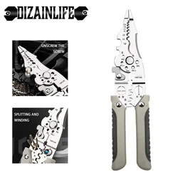 Crimper Cable Cutter Adjustable Automatic Wire Stripper Multifunctional Stripping Crimping Pliers Terminal Hand Tool