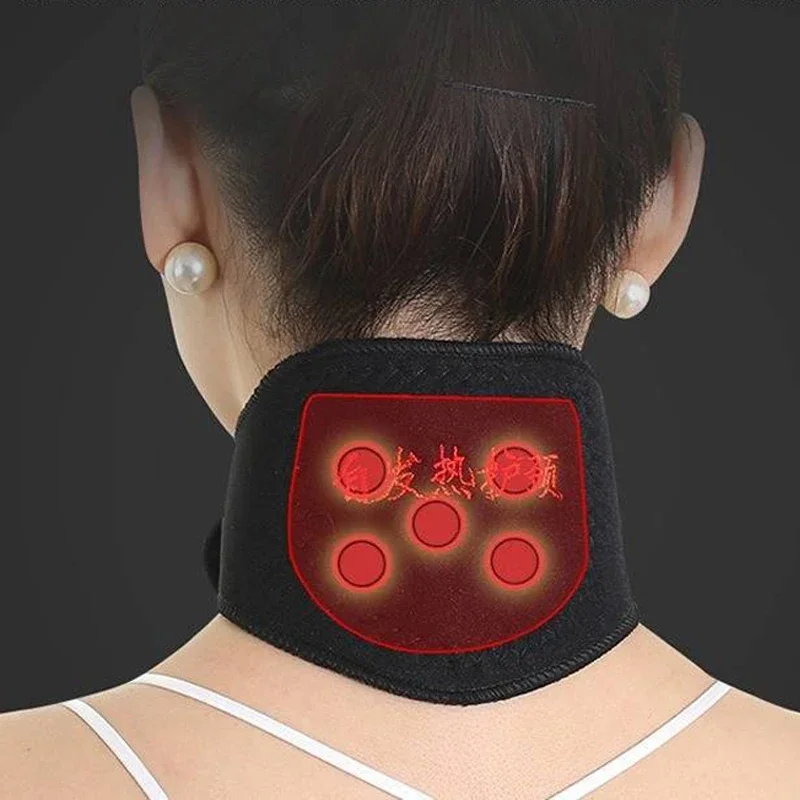 

1PC Tourmaline Self-heating Neck Belt Magnetic Therapy Neck Brace Support Hot Compress Neck Protector Massager Health Care