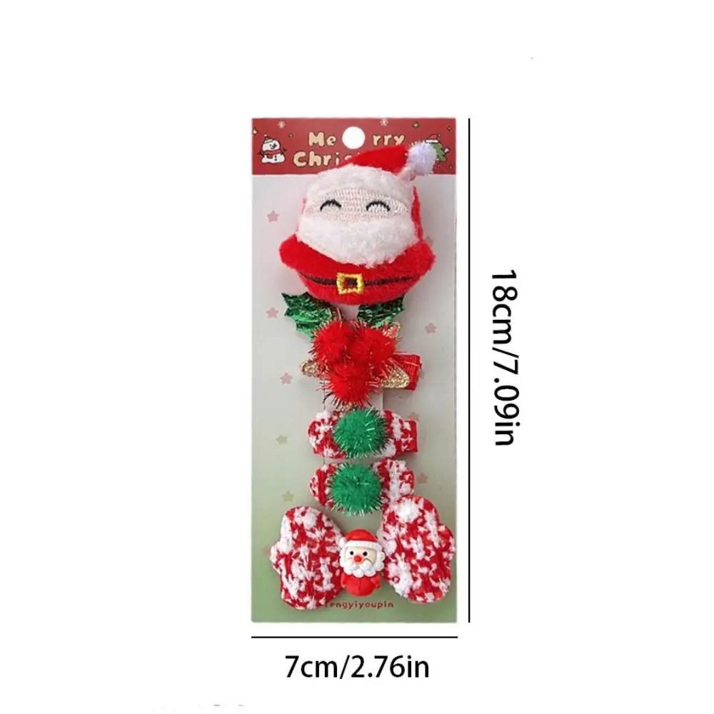 Feliz natal decoração natal hairpin conjunto veado chifre estrela crianças antler grampo de cabelo de pelúcia duckbill clipe chapéu de natal