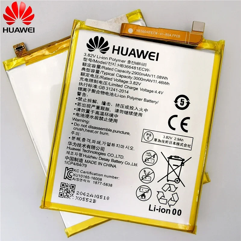 Orginal Battery HB366481ECW for Huawei P9 Y6 Prime P Smart /p9lite p10 lite p8 lite 2017 p20 lite honor 8 5C 3000mAh Batteries