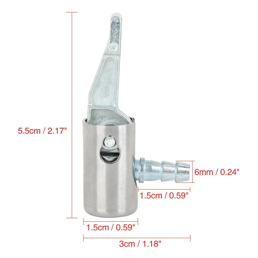 Metal Air Chucks Air Compressor Tire Inflator Tire Chuck With Barb Connector For Hose Repair Inflate Chuck