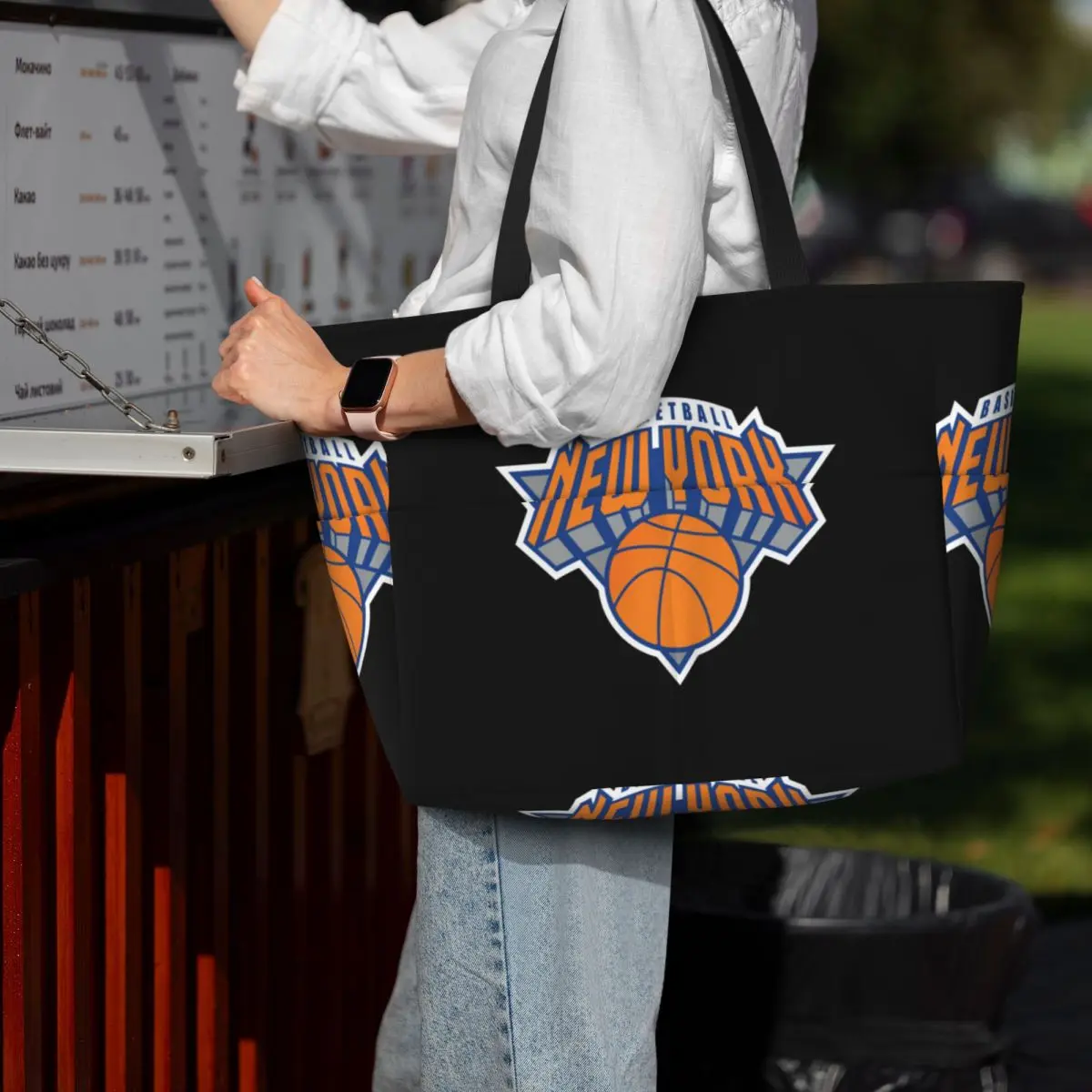 New York Basketball Beach Tote Bag Sport Gym Yoga Duffle Large Tote Bag Women Travel Bag Fitness bag
