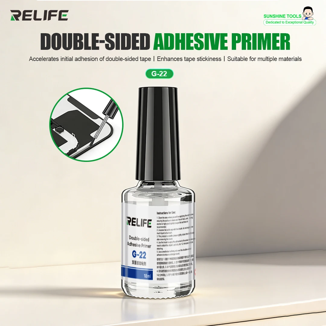 RELIFE G-22 Double-sided Adhesive Primer Enhances Tape Stickiness For Phone Middle Frame Bonding Auxiliary Glue