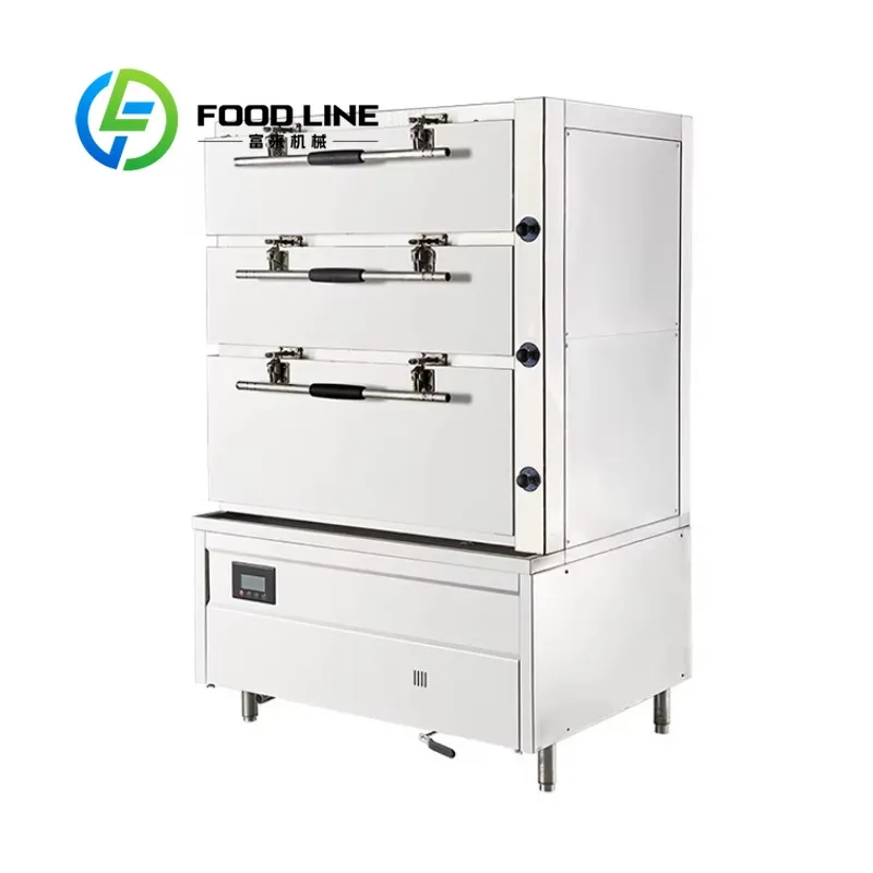 Fashionable Commercial Cooking Steamer Multi-functional Kitchen Rice Steaming Cart