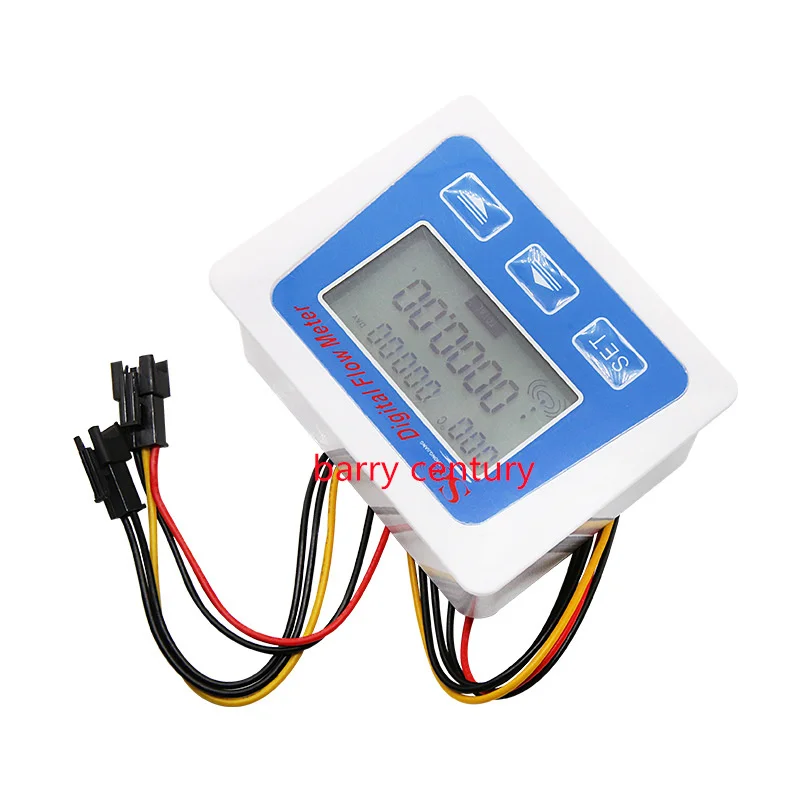 Digital Water Flow Sensor Meter Tester Flowmeter Totameter Temperature Time Record With G1/2 Flow Sensor