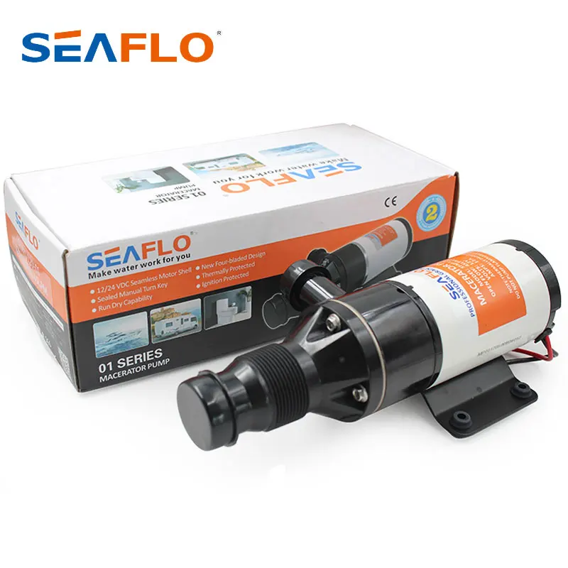 

SEAFLO Waste Water Pump 12V/24V New Anti-Clog Feature For RV Yachting Toilet Pumps Marine Trailer Toilet Sewer Self Priming