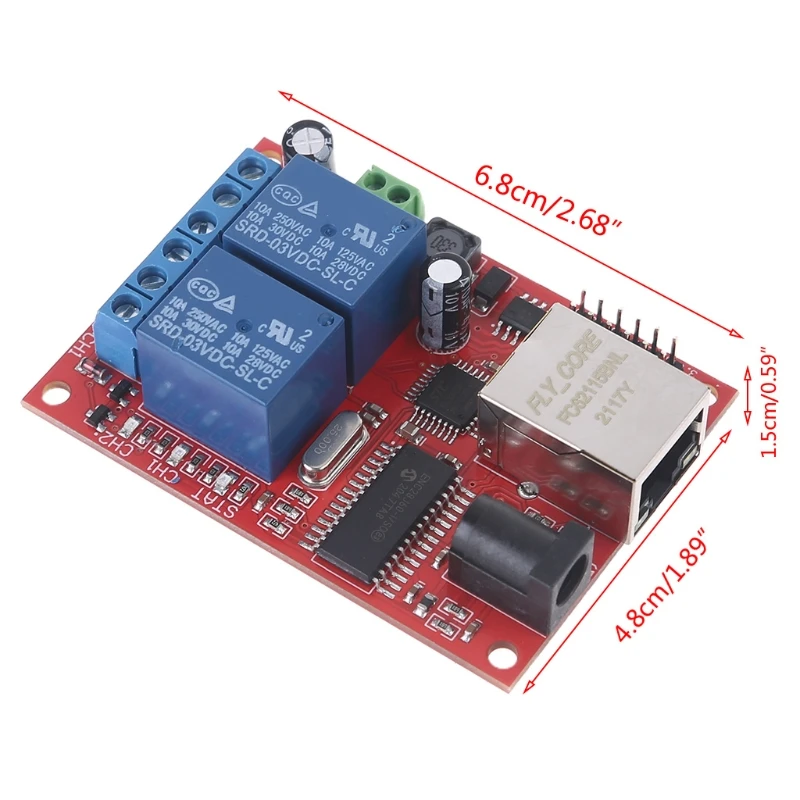 1PC 2 Channel LAN Ethernet 2 Way High Quality Board Delay UDP Controller Module WEB Server W315 Timer for Mobile APP DIY