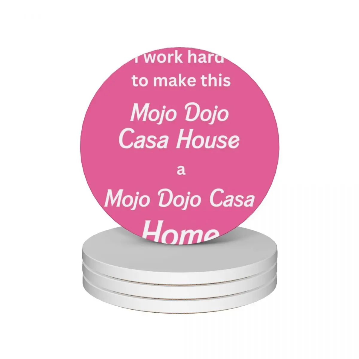 mojo dojo casa home Ceramic Coasters (Set of 4) for drinks set Cup mat Coasters