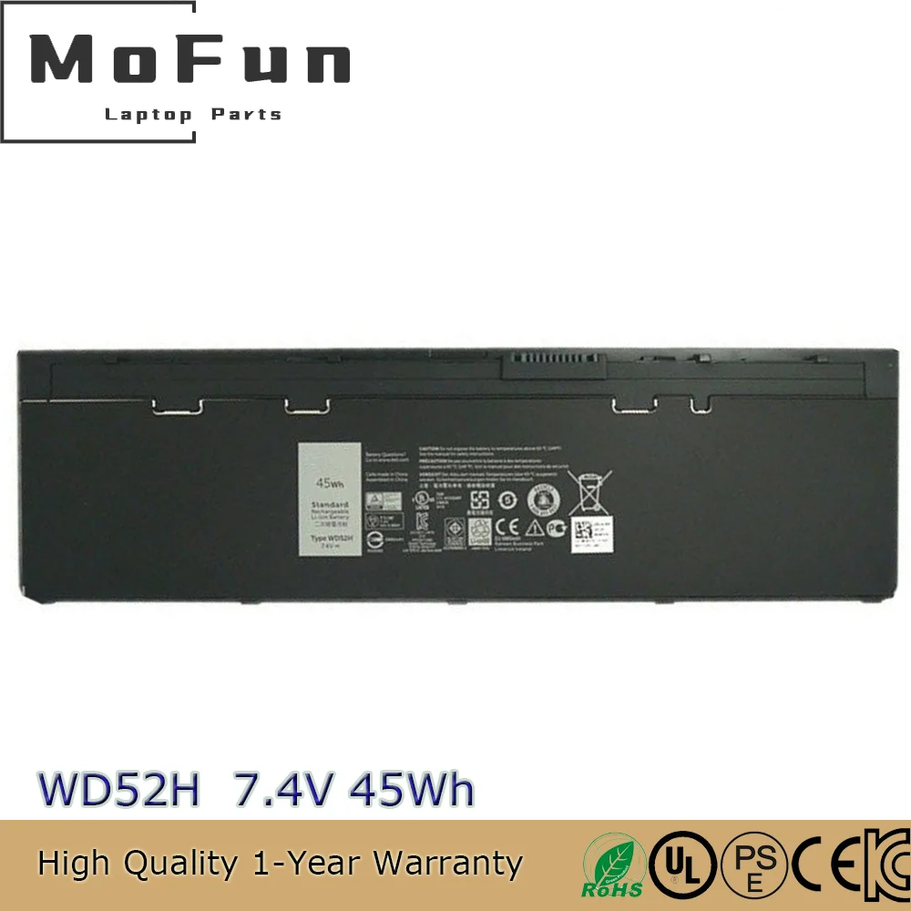 

Оригинальный аккумулятор для ноутбука WD52H 7,4 В 45 Втч для Dell Latitude E7240 E7250 GVD76 VFV59 451-BBFW KWFFN 451-BBFX 6000 мАч