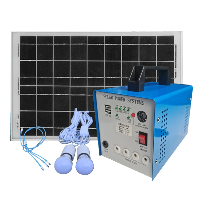 Hot Sale 15w 20w 30w Solar Power Generation Lighting System Outdoor 12v Lithium Battery Mobile Power Supply