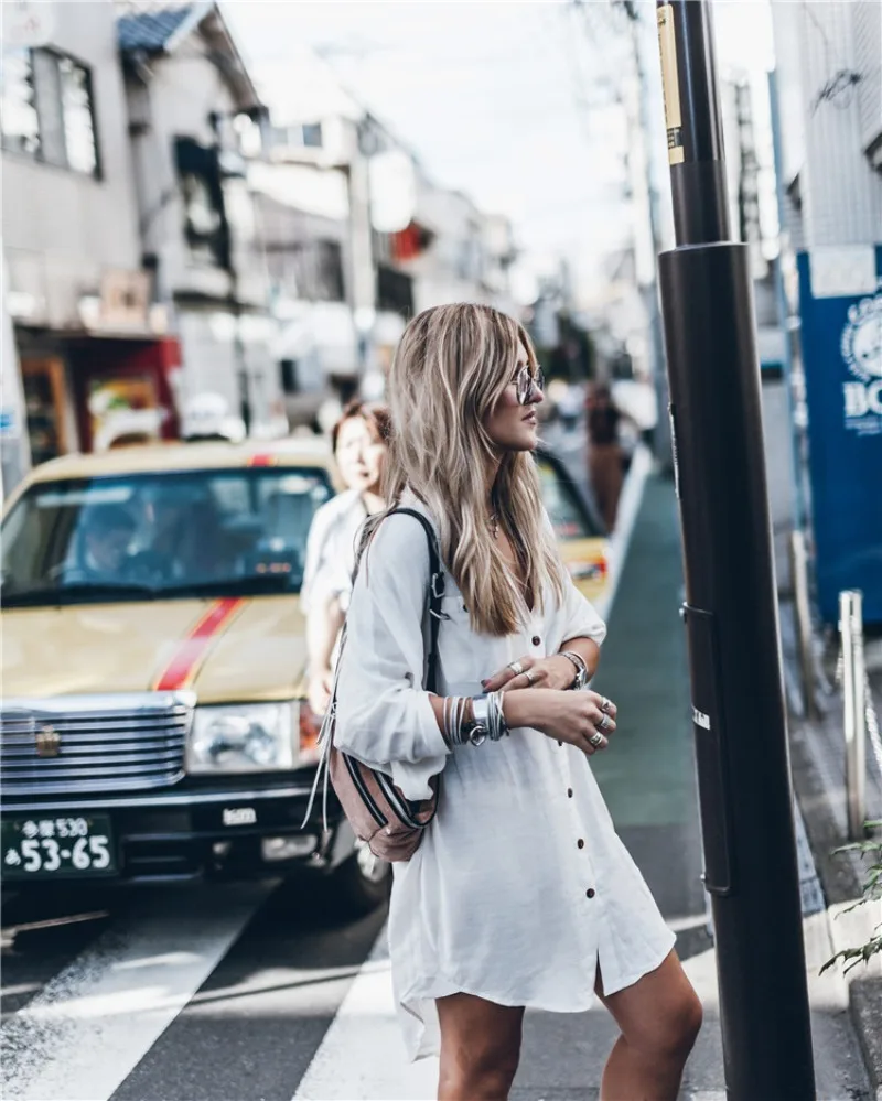 2023 Sexy Bikini Cover-ups Casual con cuello en V por encima de la rodilla Vestido de playa de verano túnica mujeres de talla grande ropa de playa traje de baño cubrir