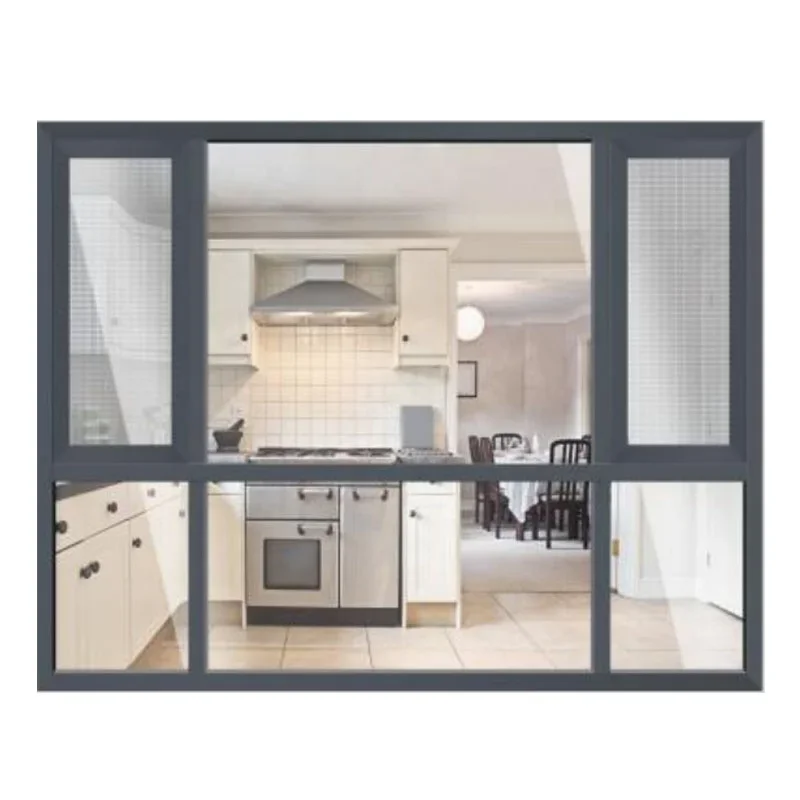 Slim aluminum window double glazed with grill windows design sound proof double glazed casement windows