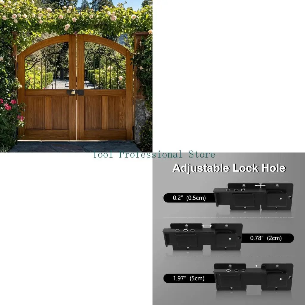 57QF Heavy Type Metal Gate Latches Adjustable Barn Door Latches Lock For Sliding