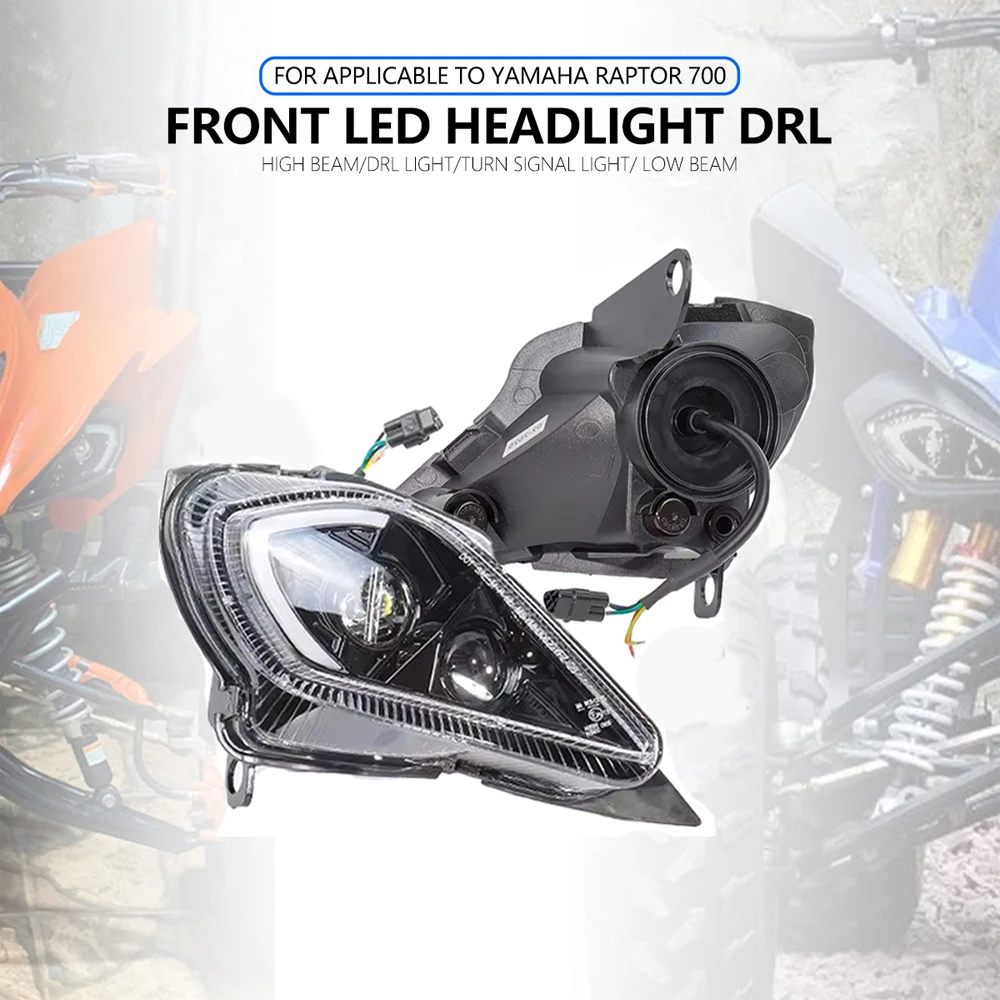 LED Headlight DRL Turn Signal Light for Yamaha Raptor 700 700R YFZ450 YFZ450R YFZ450X Wolverine 450 350 250 2006-2022