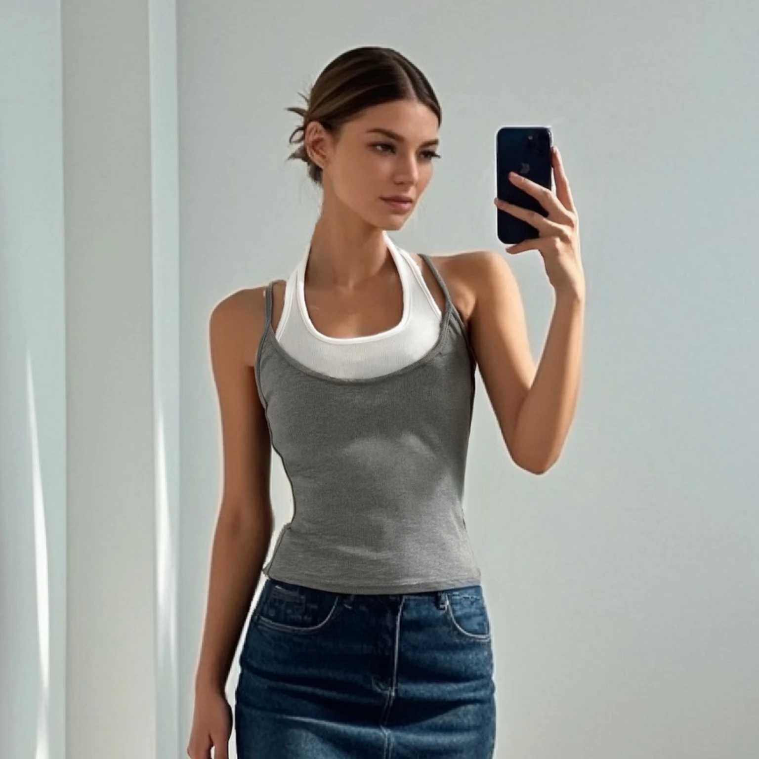 

2025 New Women's Sling Top Unique Double - layer Back Design Slim Fit for a Stylish and Trendy Look for Summer y2k