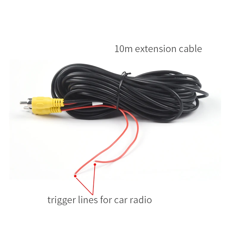 10M RCA Connetor Car Rear View Monitor Camera Video cable and 1.5m Power Cable With Trigger Line