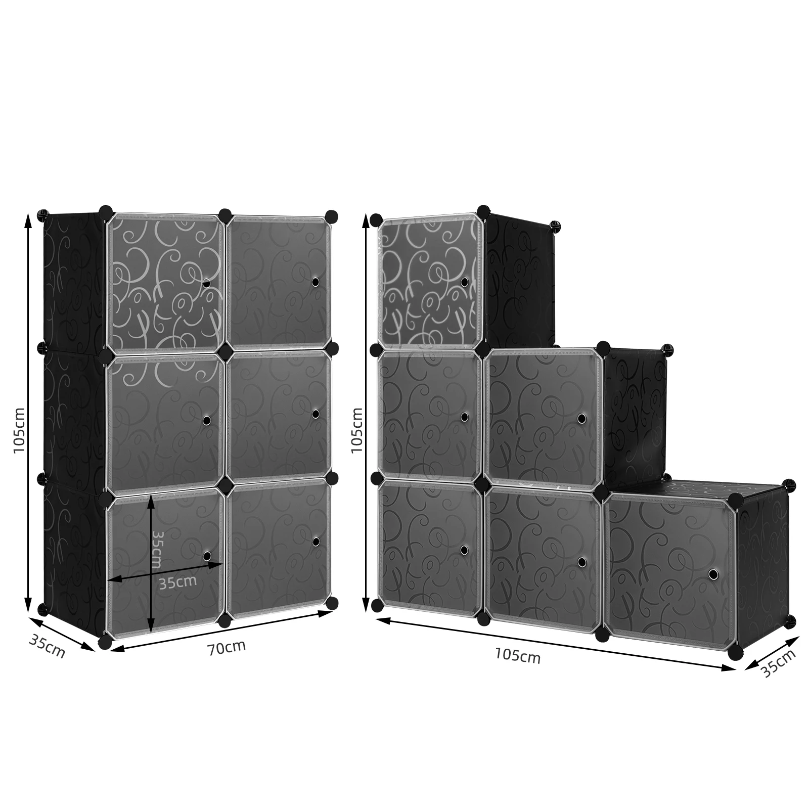 DIY Boltless Regal Kunststoff box stapelbar Schuhs chrank Schuh regal mit 6 Stapel boxen Tür für Schuh ablage Organizer