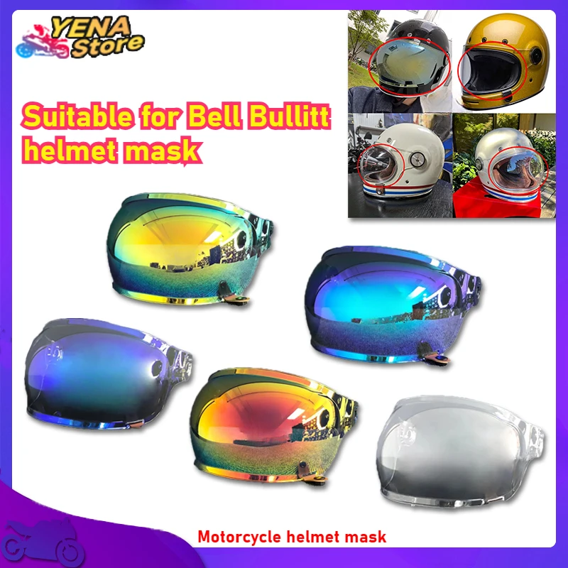 

Suitable For Bell Bullitt helmet visor Windscreen Motorcycle helmet accessories Universal day and night electroplated lenses