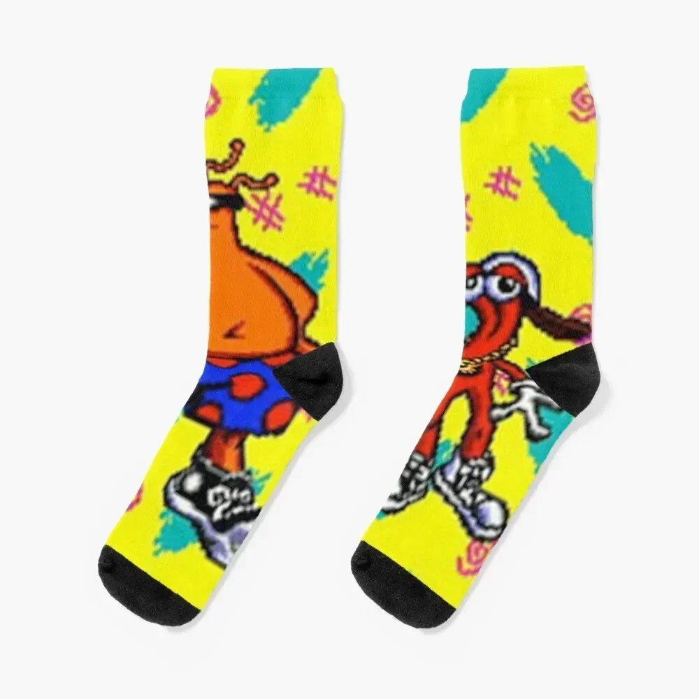 Toejam and Earl Socks مصمم الأزياء اليابانية الكرتون ساخنة النساء الجوارب الرجالية