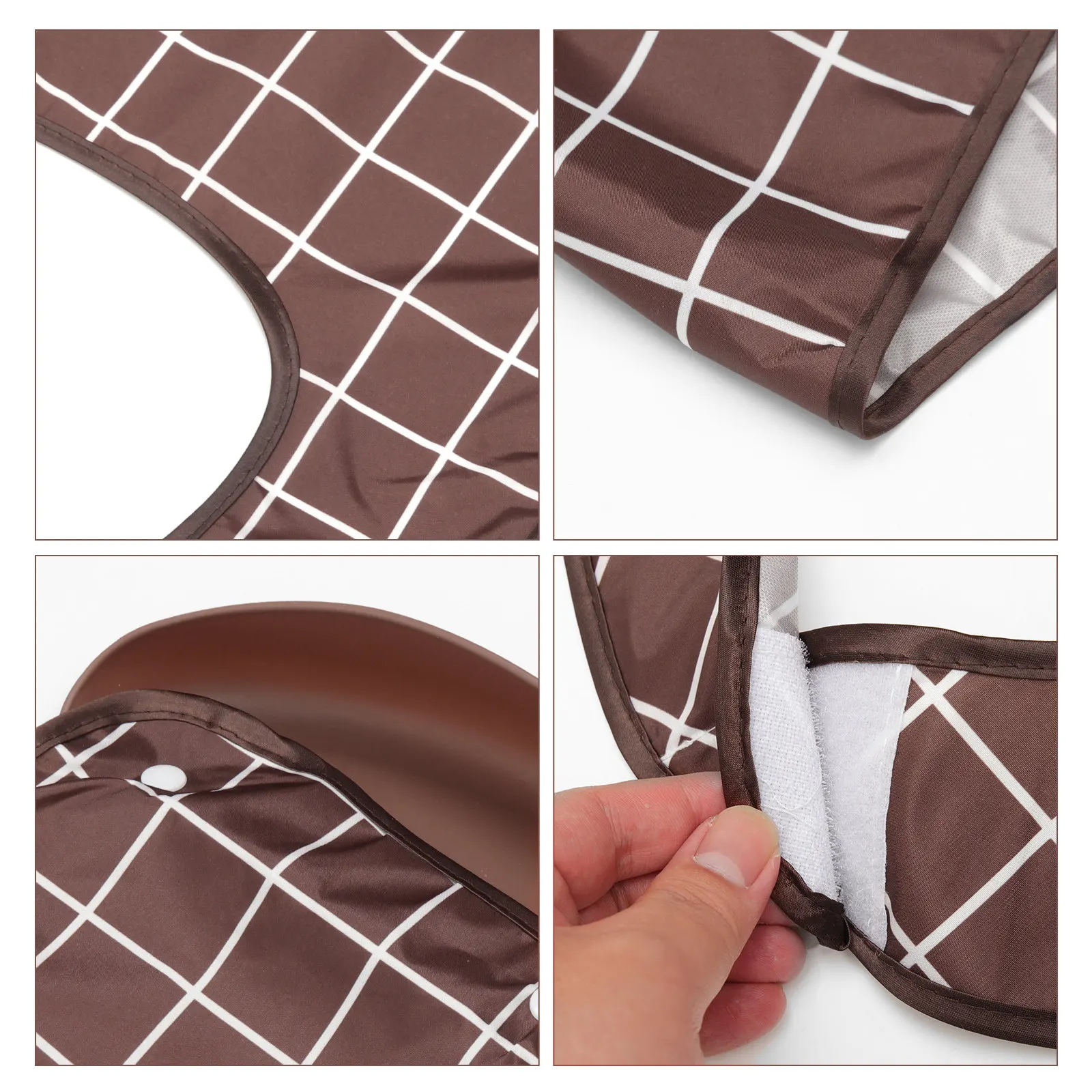 Adult Waterproof Bib for Eating Tpu PVC Material Lightweight Comfortable Skin-Friendly Reusable Washable for Elderly Seniors