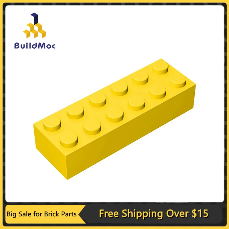 

1Pc MOC Parts 2456 Brick 2 x 6 44237 Compatible Bricks DIY Assmble Building Blocks Particle Kid Puzzle Brain Toy Gift