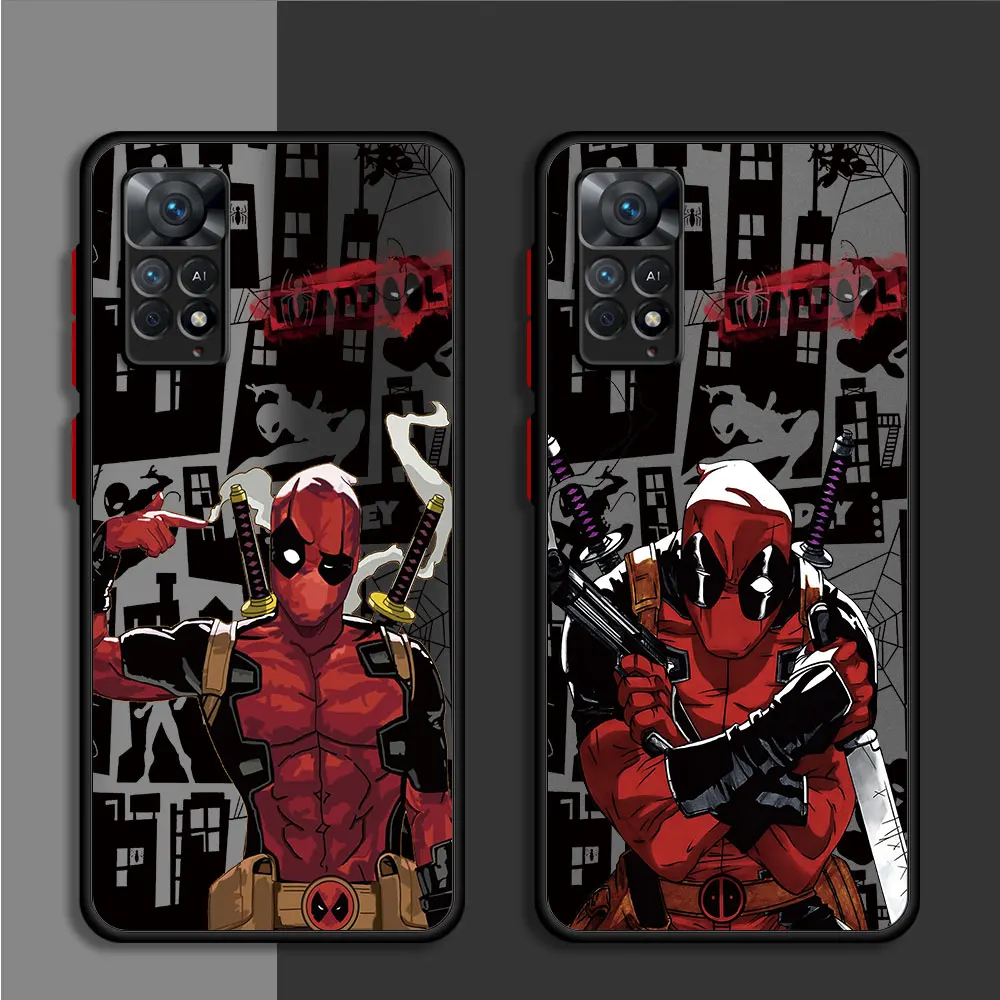 Marvel Deadpool Phone Case for Xiaomi Redmi Note 11 Pro 5G 12S 11S 12 13 11 Pro Plus 10S 10 Pro 13 5G 9 Capa Cover