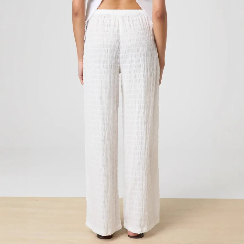 Women's Casual Straight Pants Thin Strap Elastic Waist Autumn Thin Wide Leg Pants