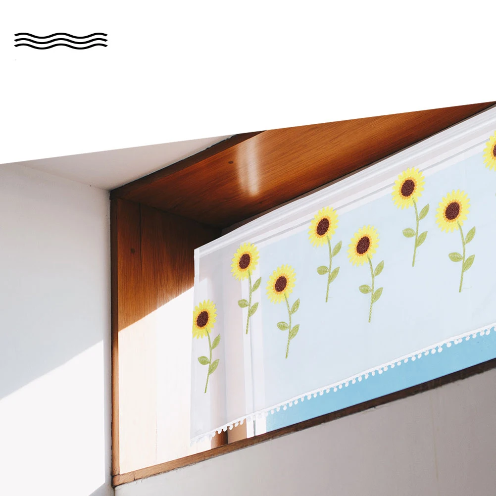 

Sunflower Curtains Drape for Window Drape Kitchen Bedroom Window Decor Home Curtains Rural Home Curtain Decor Style