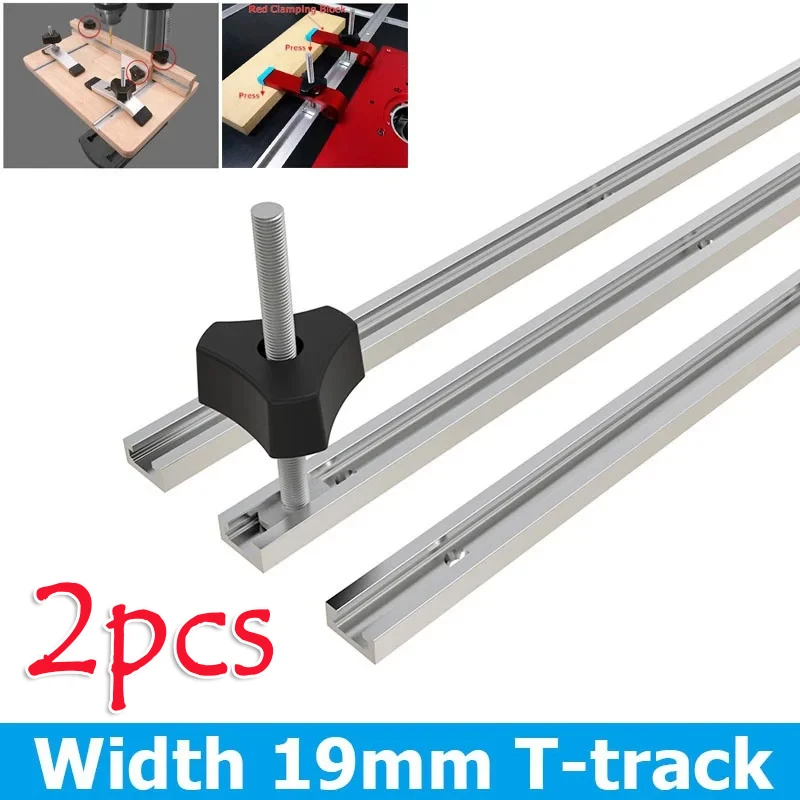 T Track lavorazione del legno T-slot in alluminio mitra T-Track T-slot mitra Track Jig morsetti T Screw Fixture Slot per sega/Router Table Tool