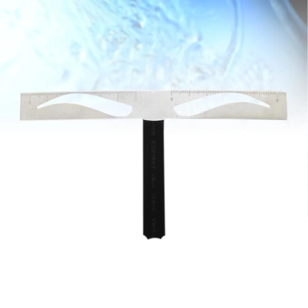 1 قطعة الفولاذ المقاوم للصدأ الحاجب استنسل حاكم المهنية الحاجب تشكيل أداة للحواجب متناظرة رسم دليل تطبيق سهل